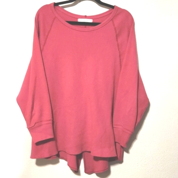 We The Free Tops - We The Free by Free People Amelia Rose Split Back Thermal Top Size Large